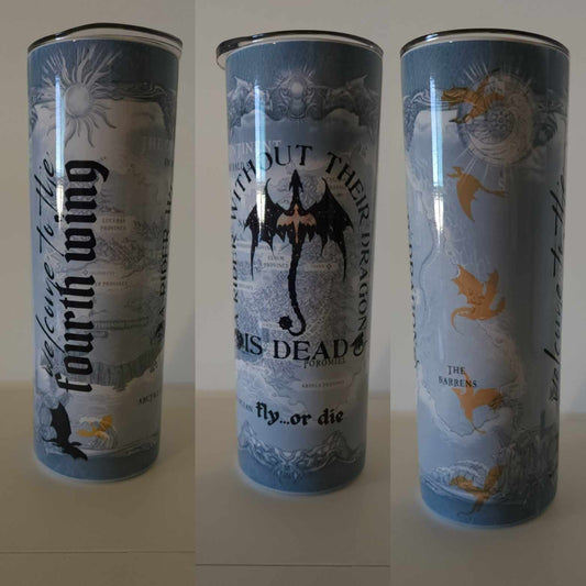 Fly or Die Grey 20 oz Tumbler
