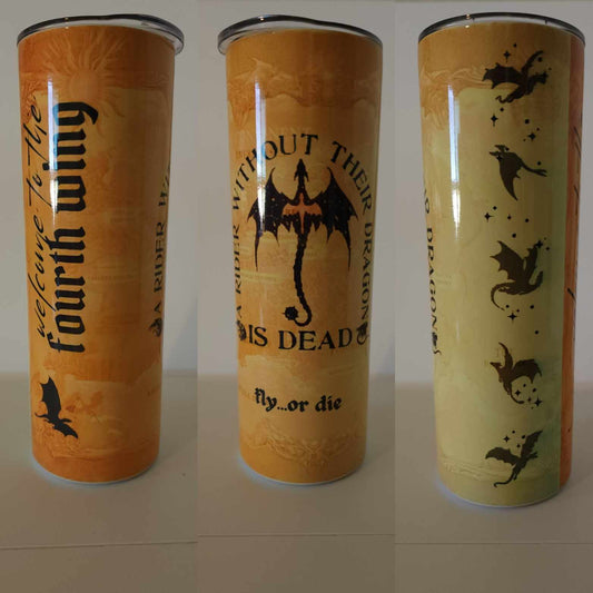 Fly or Die Gold 20oz Tumbler