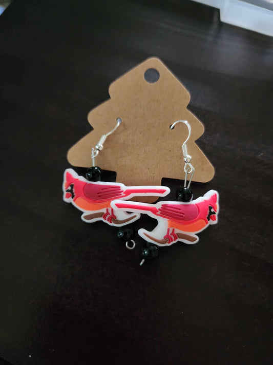 Cardinal Earrings