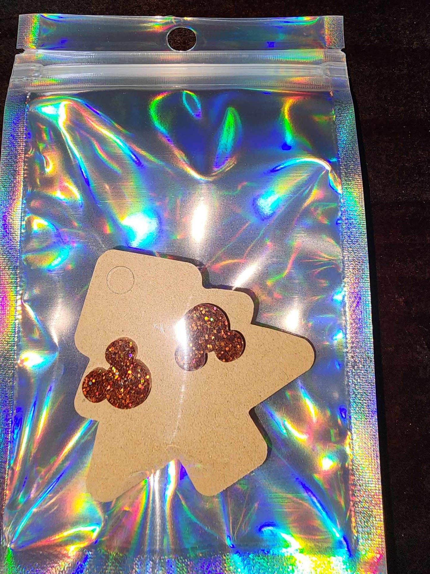 Mouse Head Stud Earrings (Epoxy)