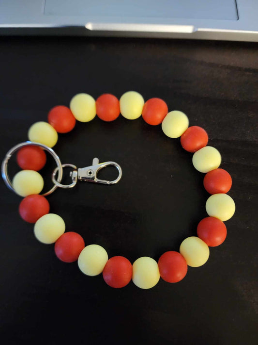 Yellow/Red Wristlet