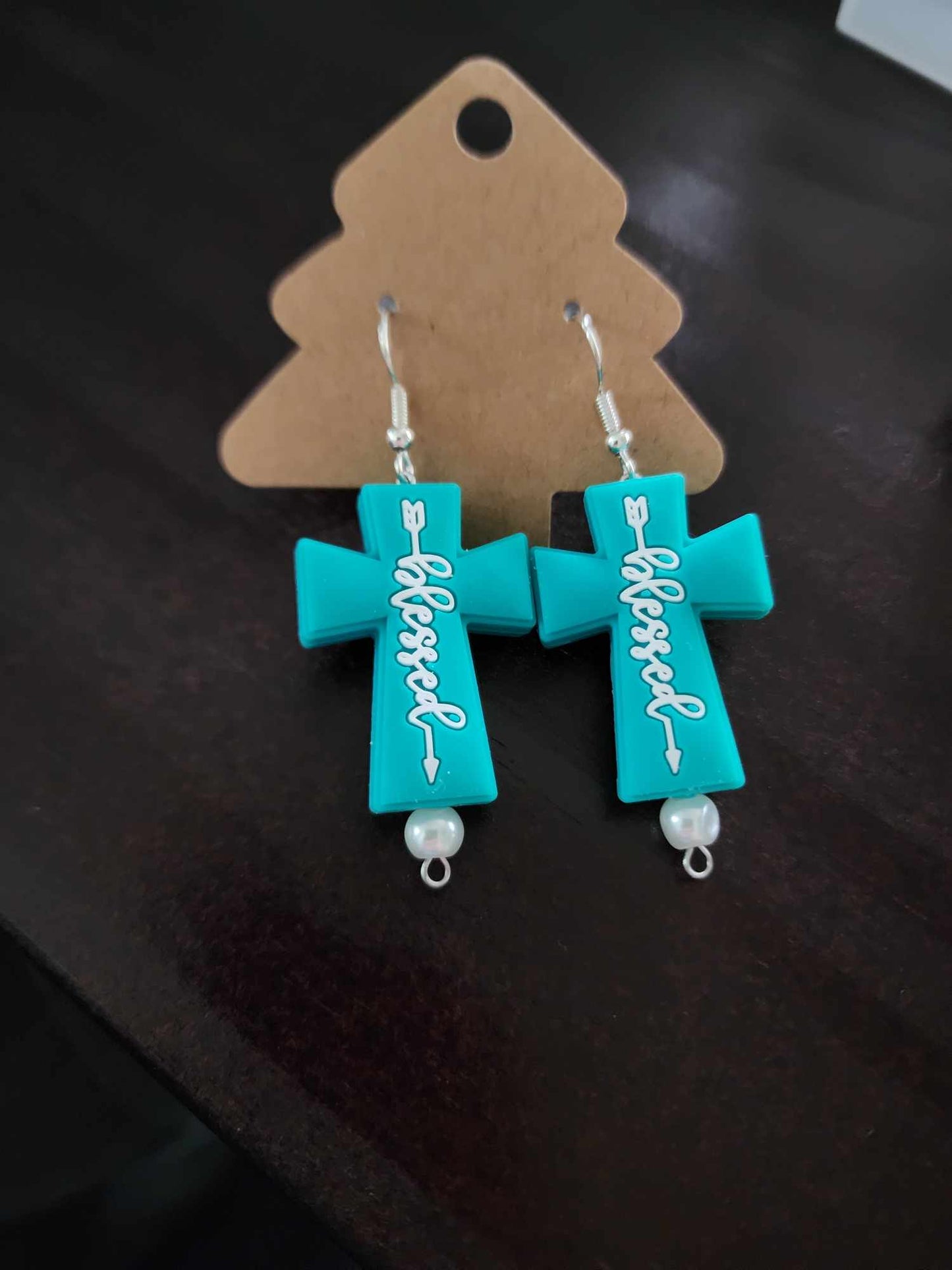 Teal Blessed Earrings