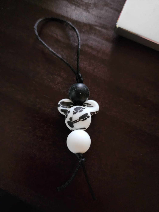 Paw Print Mouse Head Zipper Pull