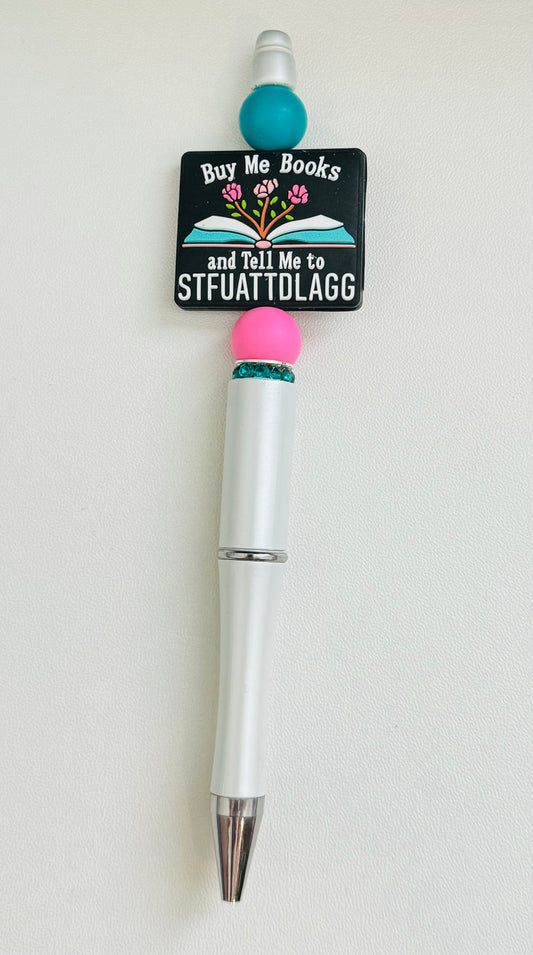 Buy me books white/black pen