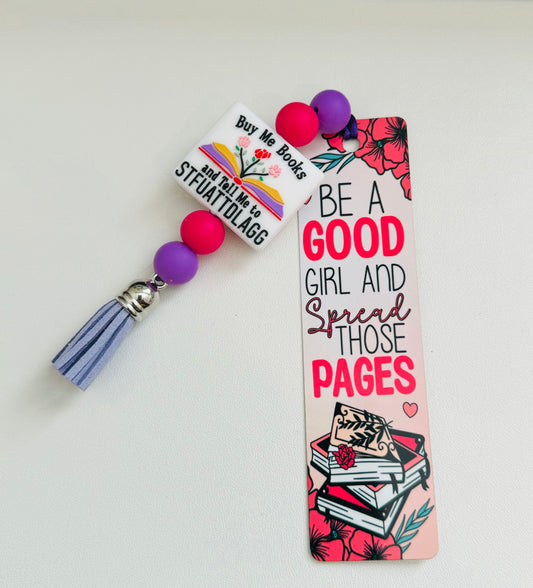 Buy me books/spread pages bookmark