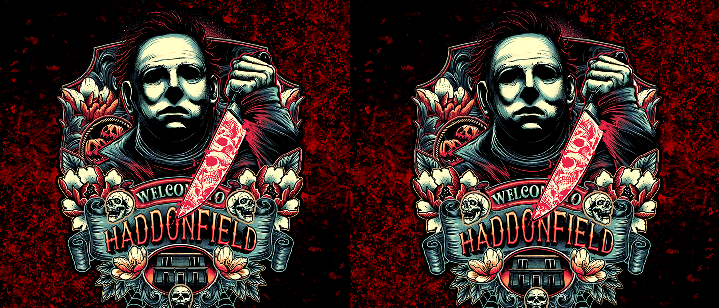 White Face Horror Guy With Knife Tumbler