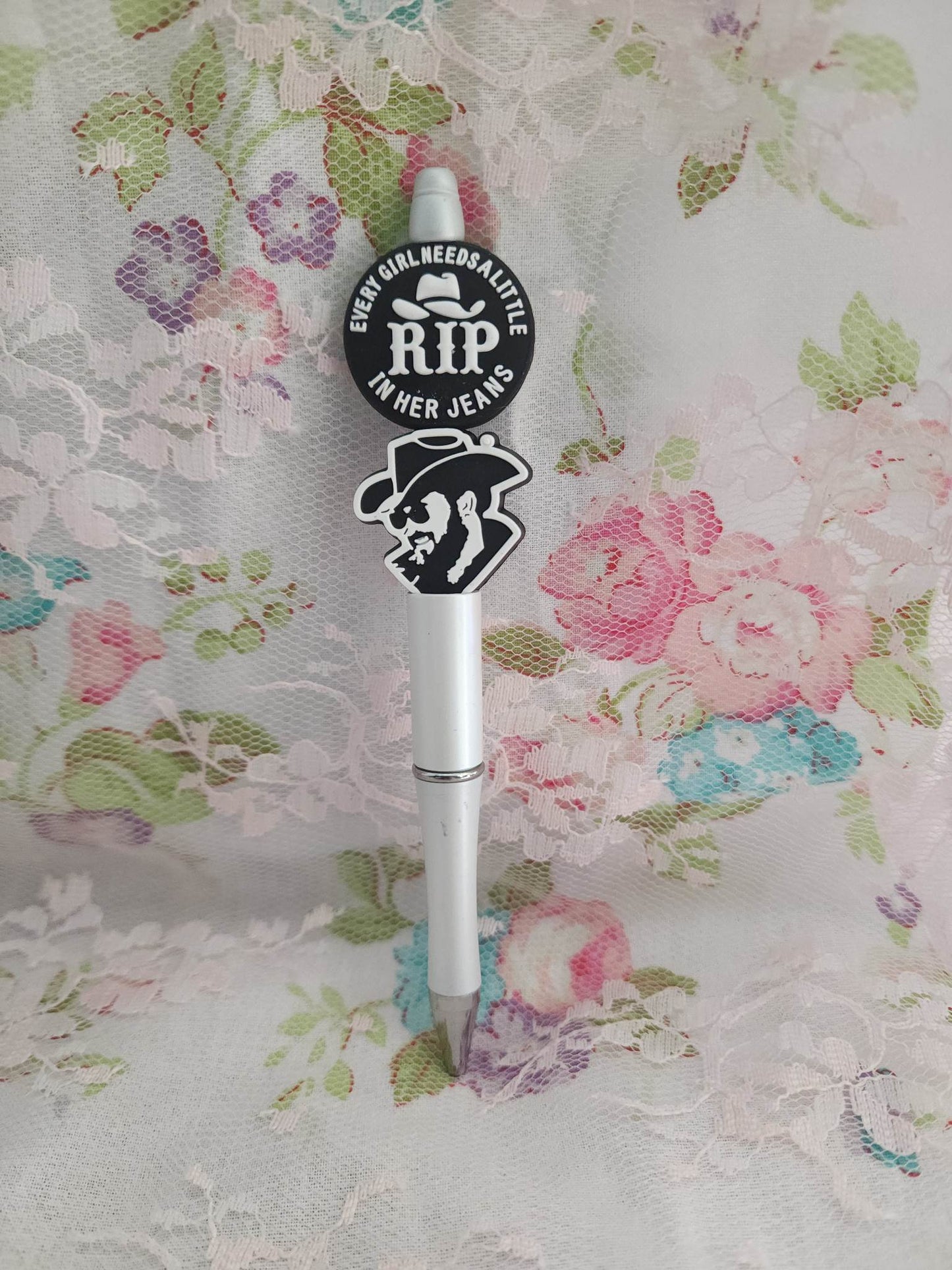 Black Every Girl needs a RIP Beaded Pen