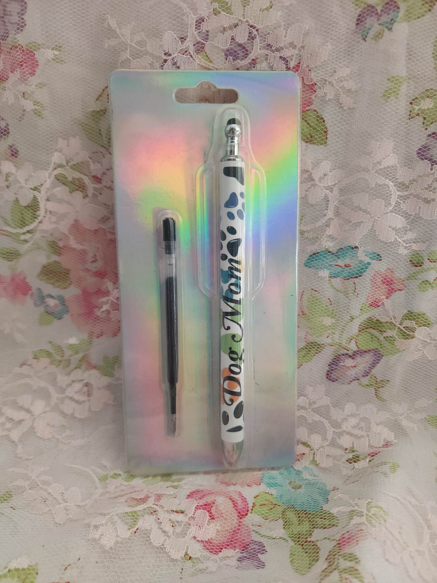 Dog Mom Rainbow Paw Sublimation Pen