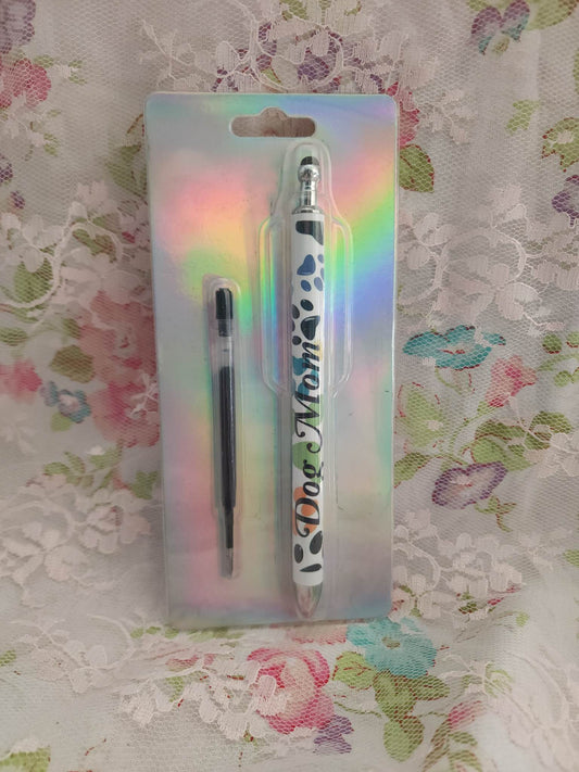 Dog Mom Rainbow Paw Sublimation Pen