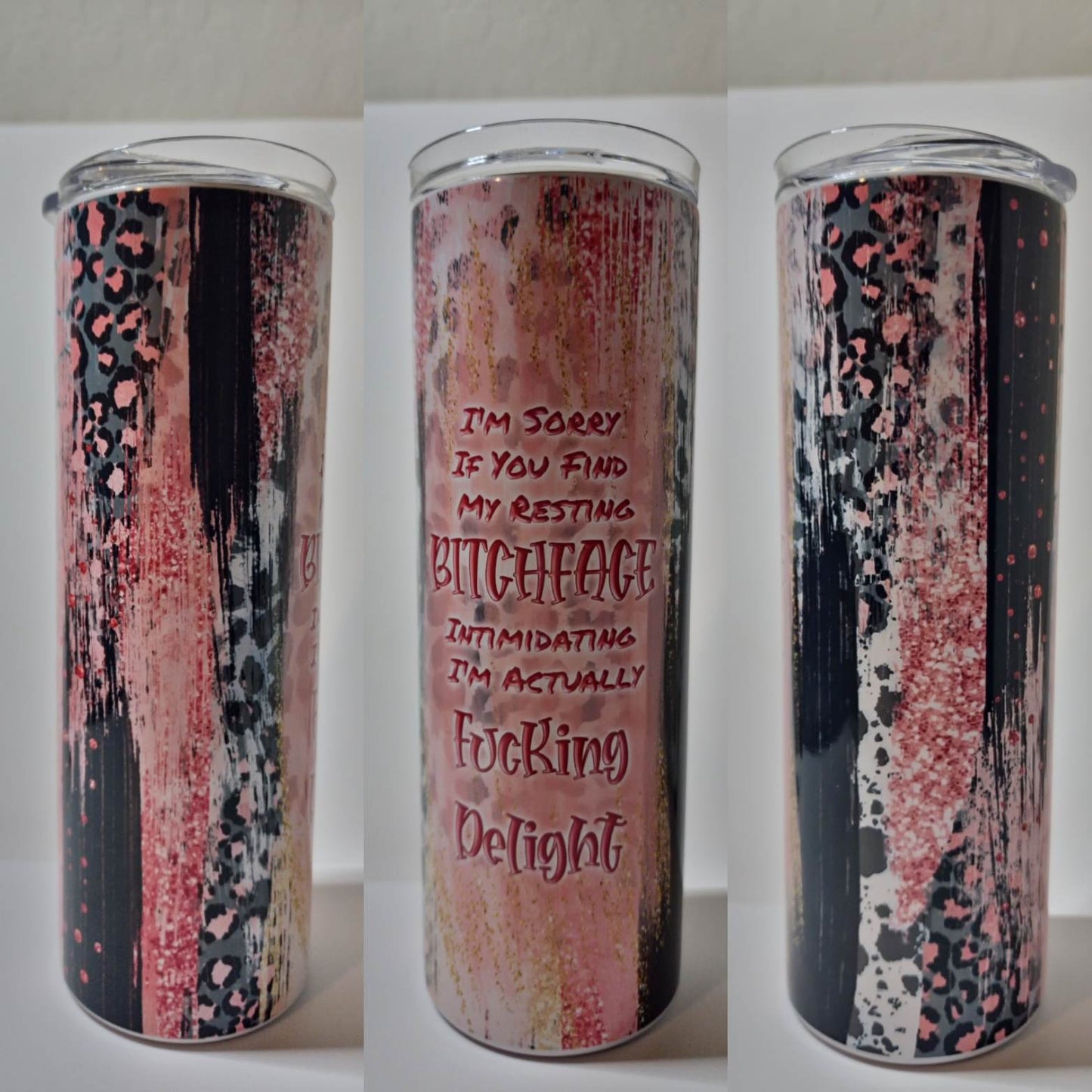 Resting B**** Face Pink 20 oz Tumbler