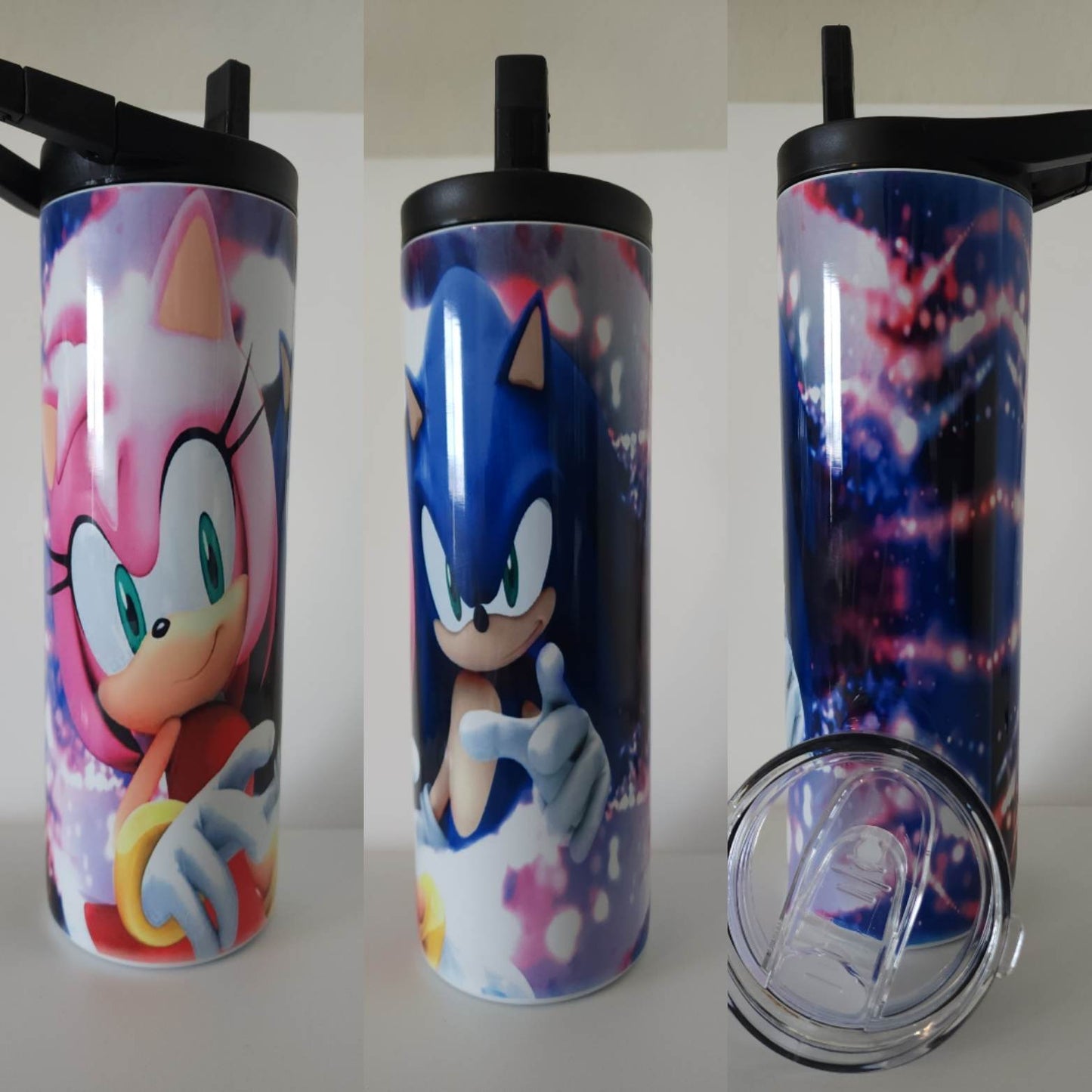 Blue and Pink Hedgehog 20 oz DUO
