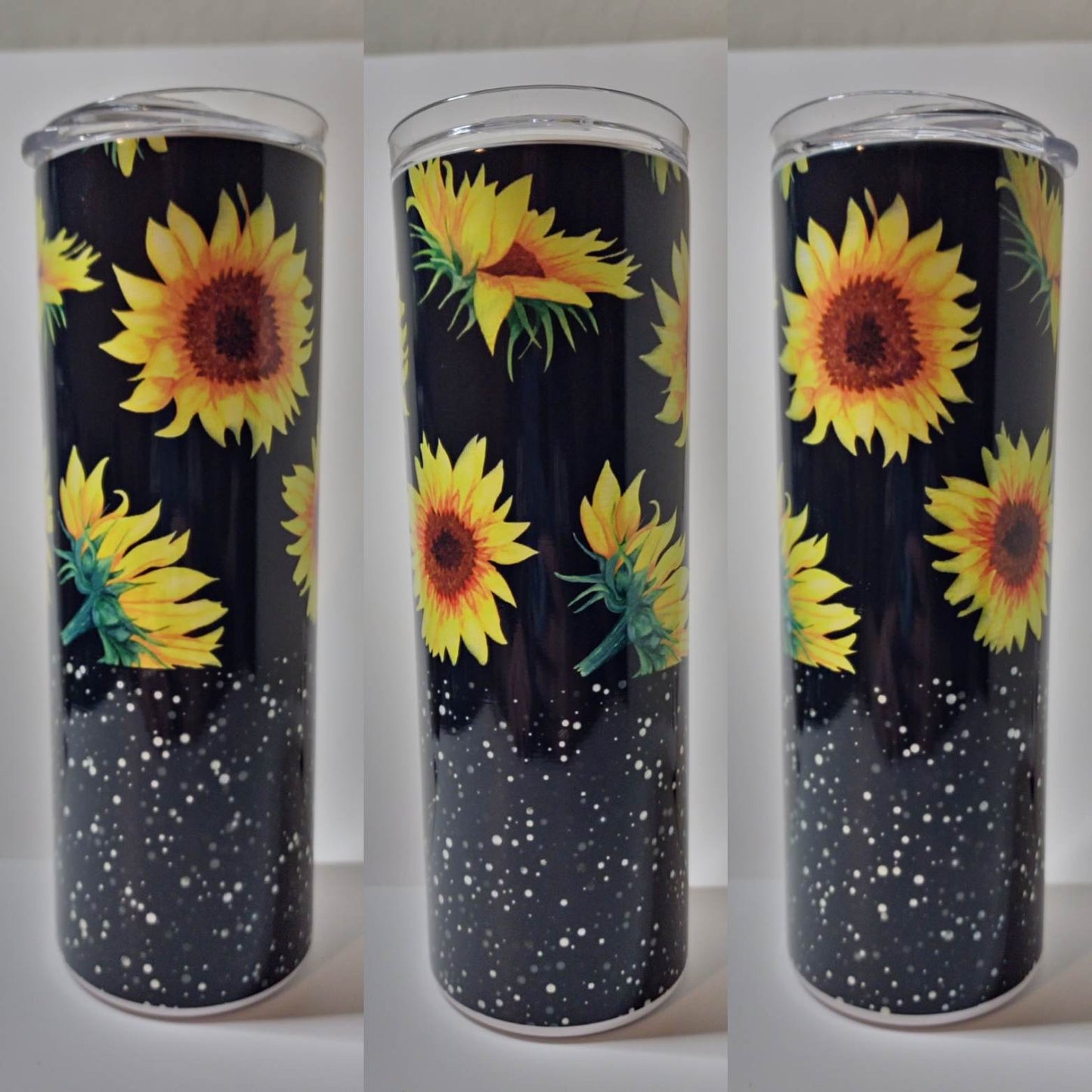 Black Sparkly Sunflowers