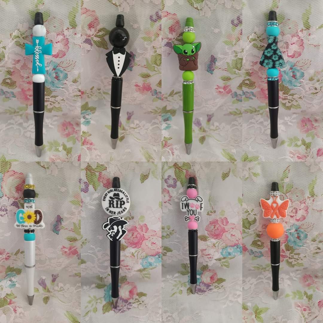 Wheel of Pens Silicone Beads