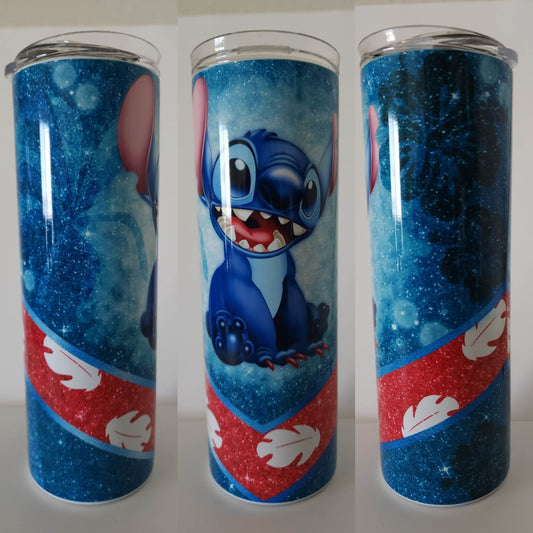 Alien blue/red V 20 oz Tumbler