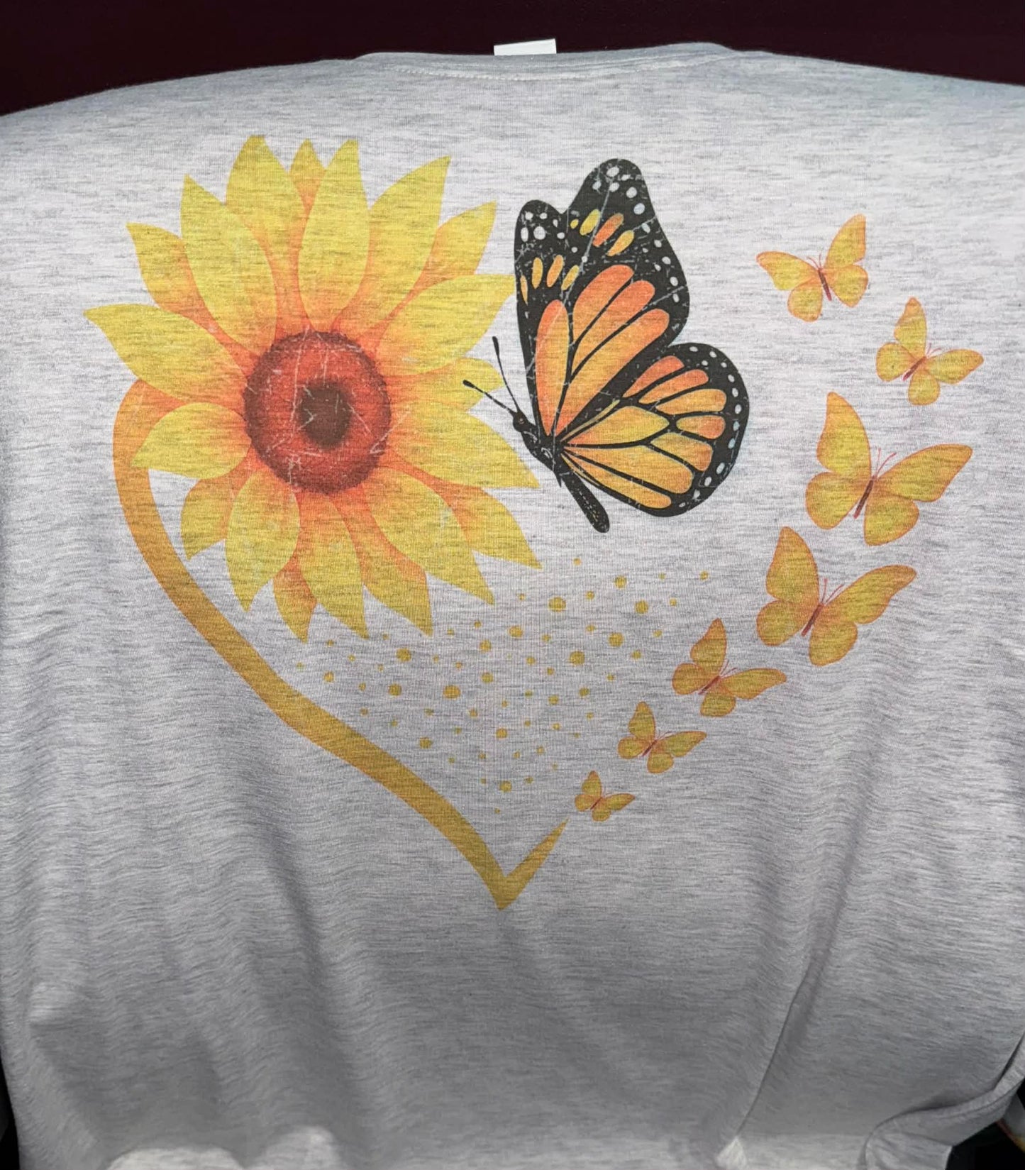 Monarch/Sunflower heart tee