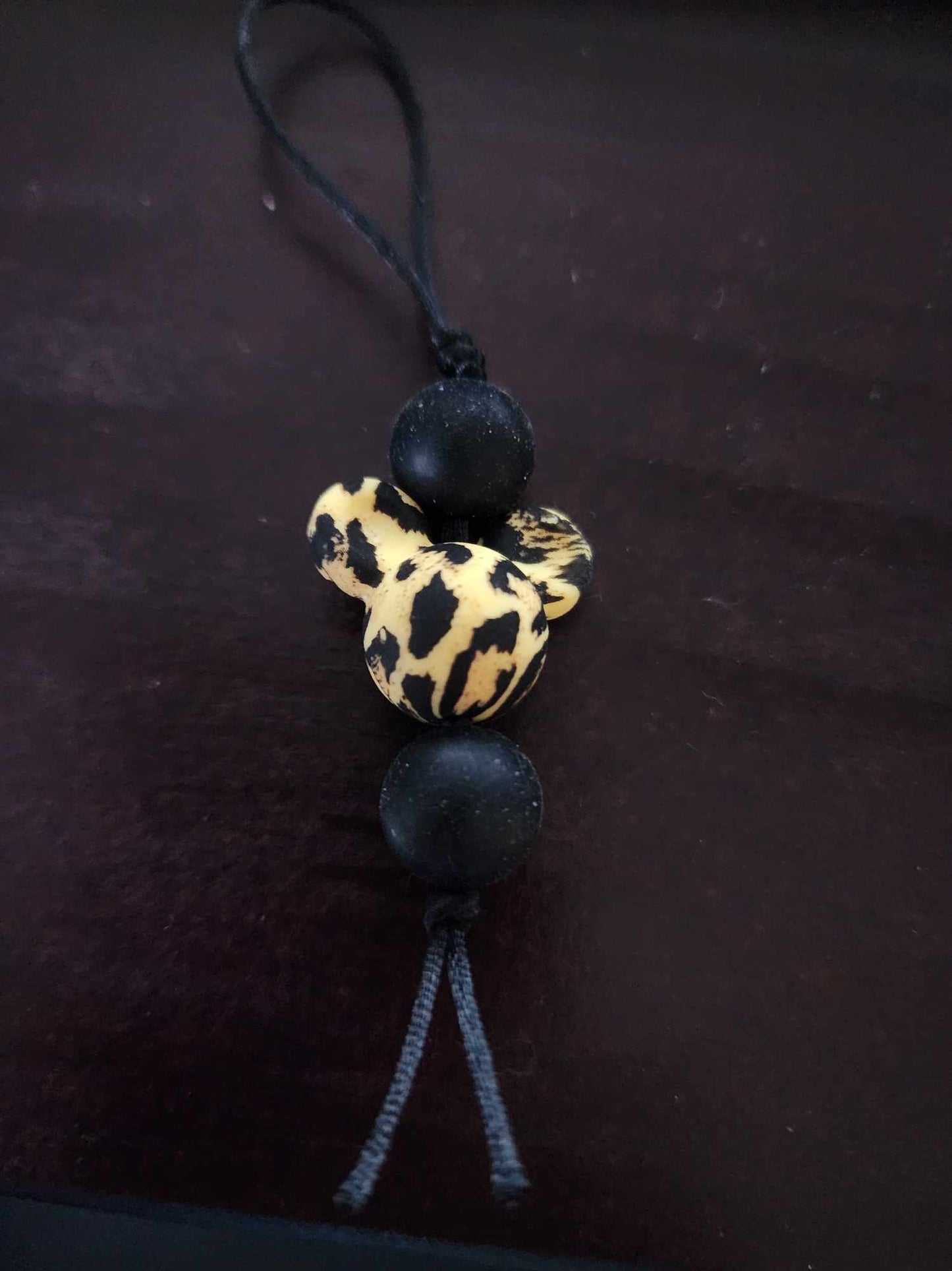 Cheetah Print Mouse Head Zipper Pull