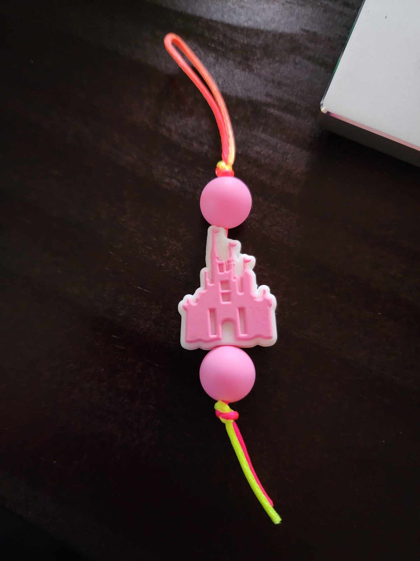 Pink Castle Zipper Pull