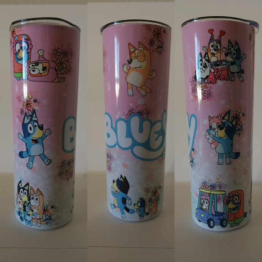 Blue Dog Pink 20 oz Tumbler