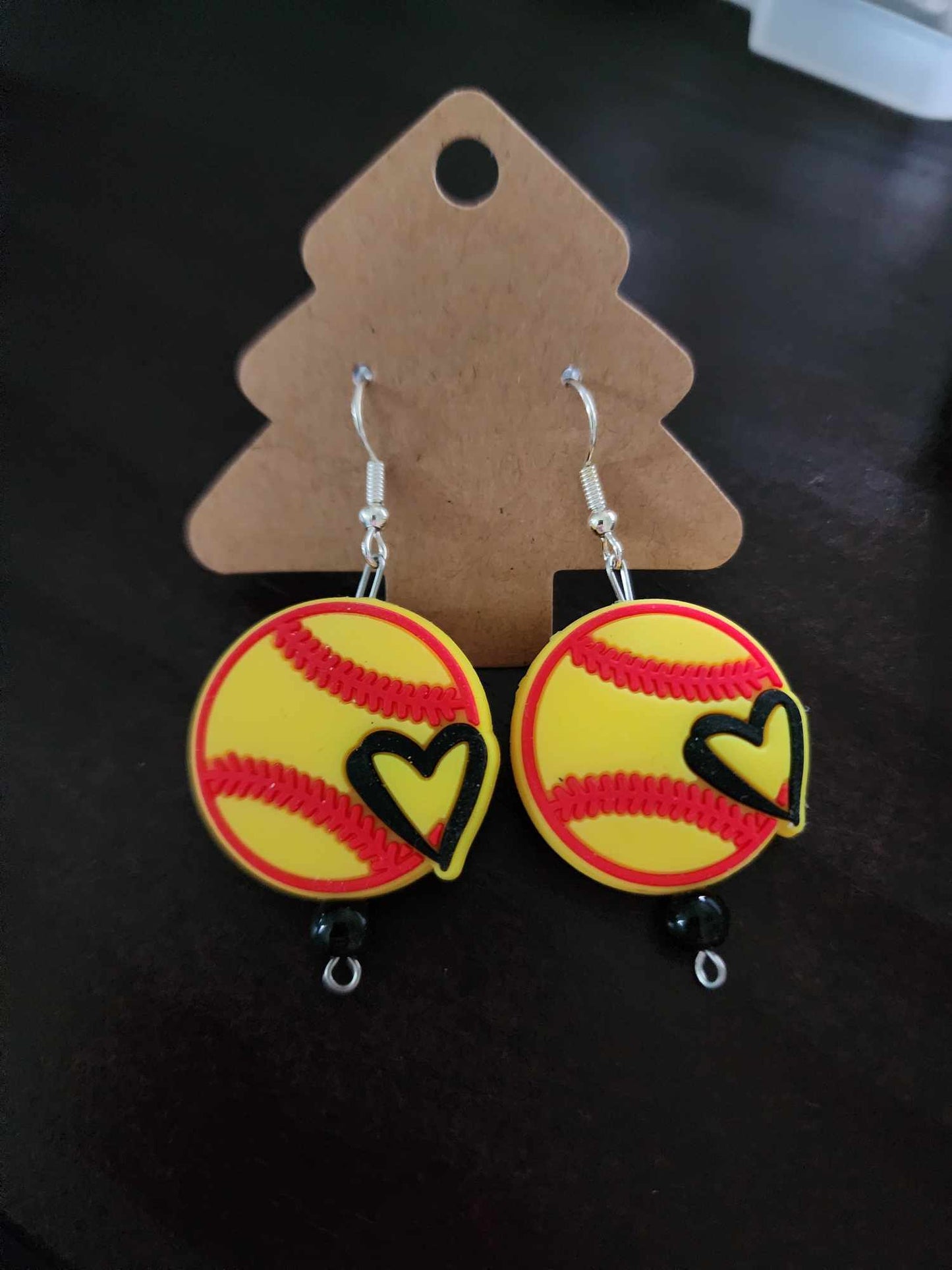 Love Softball Earrings