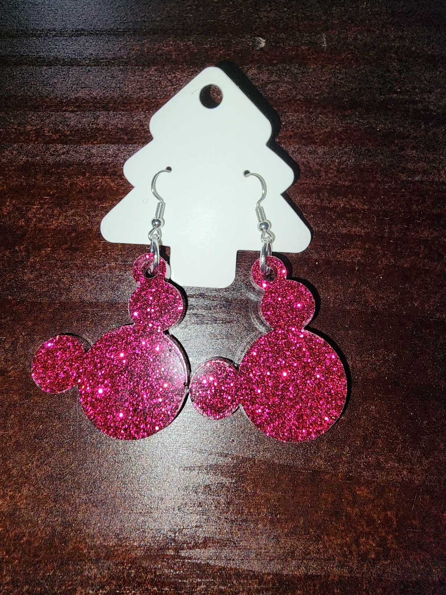 Mouse Head Dangle Earrings