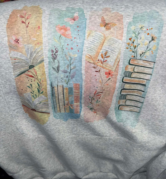 Floral Books tee