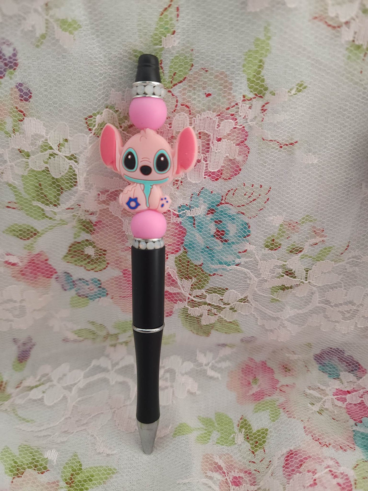 Pink Alien Beaded Pen
