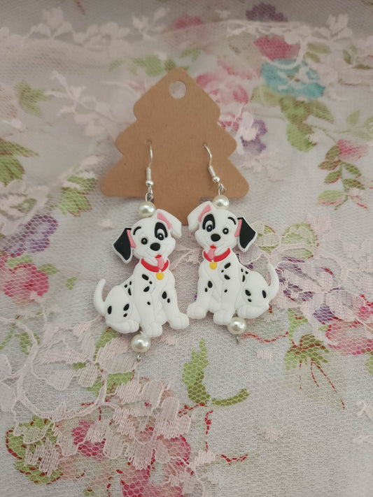 Dalmation Dangle Earrings