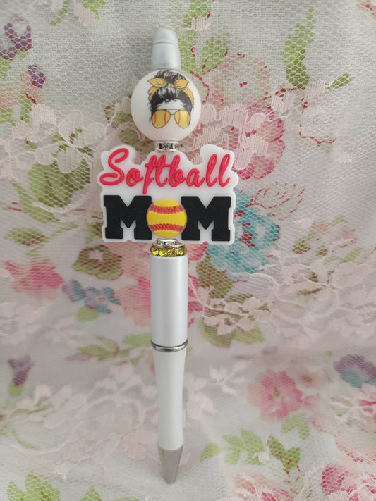 Softball Mom Beaded Pen