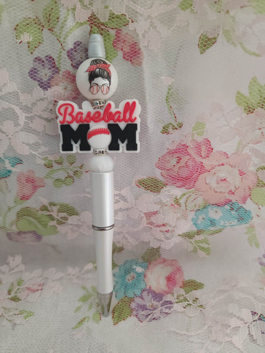 Baseball Mom Beaded Pen