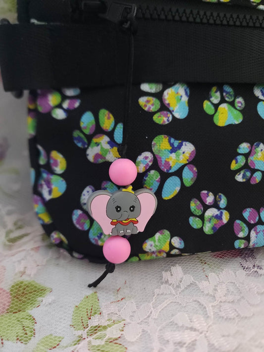 Elephant 2 Zipper Pull