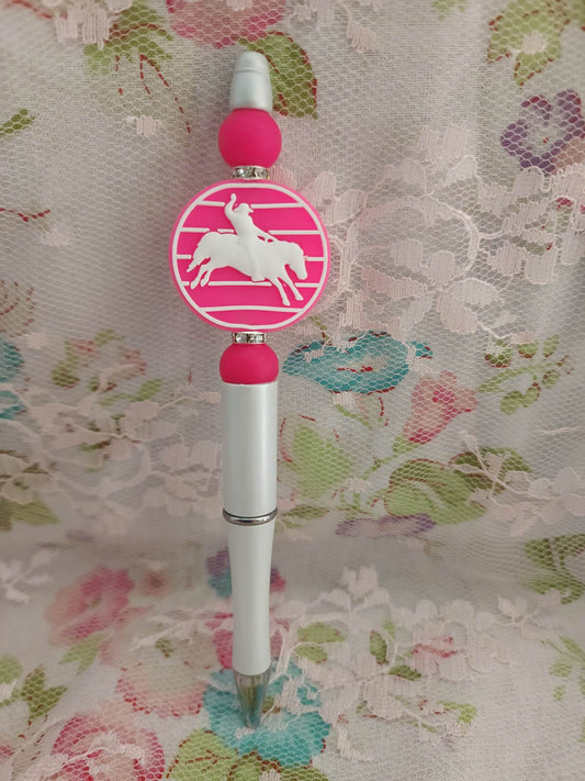 Pink Rodeo Beaded Pen