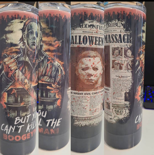White face Horror Guy with a knife 20 oz Tumbler