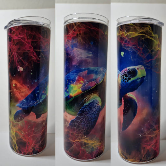 Rainbow Sea Turtle 20 oz Tumbler
