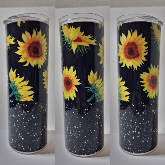 Black Sparkly Sunflowers