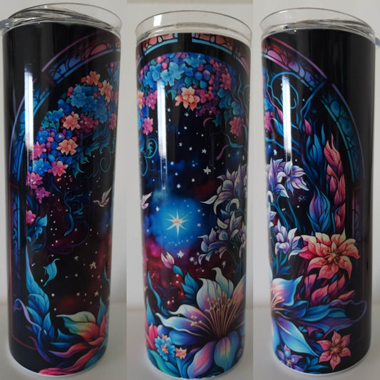 Color Floral Window 20 oz Tumbler