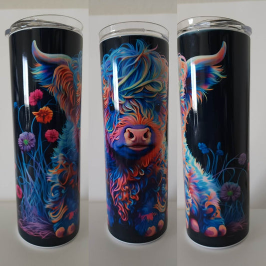 Colorful Highland Cow Baby 20 oz Tumbler