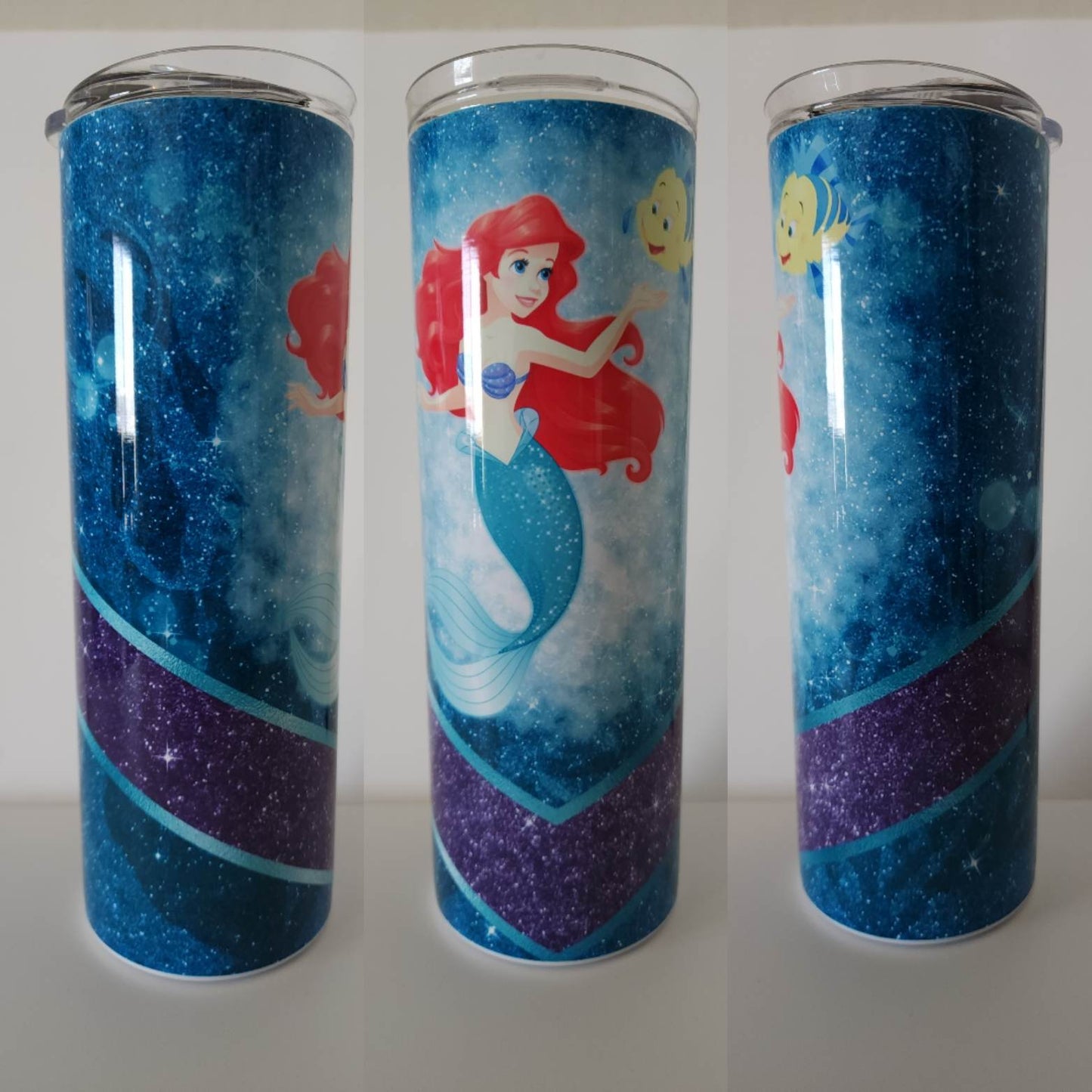 Mermaid Teal/Purple V Tumbler